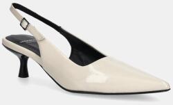 Vagabond Shoemakers bőr flip-flop LYKKE bézs, alacsony talpú, nyitott sarokkal, 5714-360-37 - bézs Női 39