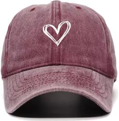 HARAHU Heart sildes sapka - Piros KP37134