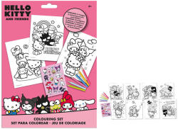 Hello Kitty Friends színező szett matricával - lord