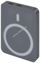 EMOS Powerbank külső akku WI 522, 5000mAh, 20W, Wireless töltés, MagSafe compatibilis, szürke