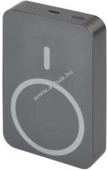EMOS Powerbank külső akku WI 1046, 10000mAh, 20W, Wireless töltés, MagSafe compatibilis, szürke