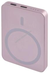 EMOS Powerbank külső akku WI 522, 5000mAh, 20W, Wireless töltés, MagSafe compatibilis, lazac