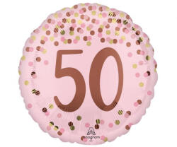 Anagram 50. évszámos fólia lufi, gömb, pink