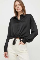 GUESS ing BOWED JUN női, galléros, fekete, relaxed, W3GH93 WD8G2 - fekete M