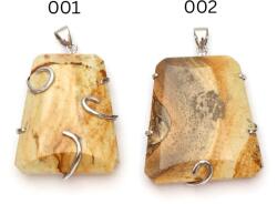  Pandantiv Jasp Desert Natural Neregulat 44-45 x 27-31 x 9-10 mm - Piatra Transformarii si Creativitatii - Argint 925 - 1 Buc