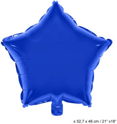 FunnyFashion Egyszínű csillag lufi 19" 48cm kék csillag (LUFI377568)