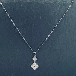 ElectraStore Colier Silver Double Flower (C1621)
