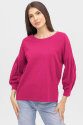 Pierino Bluza uni cu maneca bufanta din tricot de bumbac, fucsia S/M