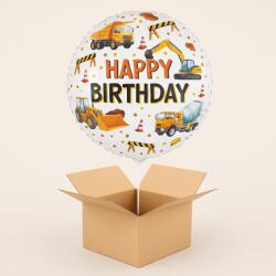 Grabo Balon folie utilaje constructii Happy Birthday 46 cm