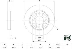 Bosch Disc frana BOSCH 0 986 479 F38 (0 986 479 F38) - fixbox
