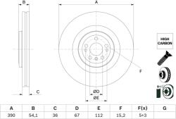 Bosch Disc frana BOSCH 0 986 479 E96 (0 986 479 E96) - fixbox