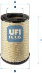 UFI Filtru aer UFI 27. A42.00 (27.A42.00) - fixbox