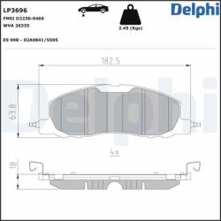 DELPHI Set placute frana DELPHI LP3696 (LP3696)