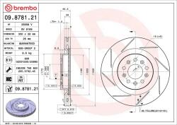 BREMBO Disc frana BREMBO 09.8781. 21 (09.8781.21)