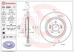 BREMBO Disc frana BREMBO 09. D991.11 (09.D991.11)