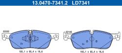 ATE Set placute frana ATE 13.0470-7341.2 (13.0470-7341.2)