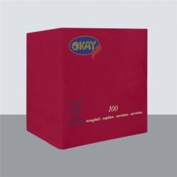 Okay koktélszalvéta 25x25 cm 100 lap/csomag - merlot