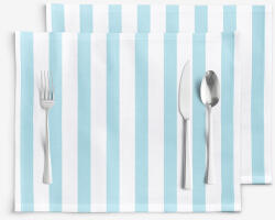 Goldea pamut reggeliző alátét - kék csíkos - 2db 30 x 40 cm