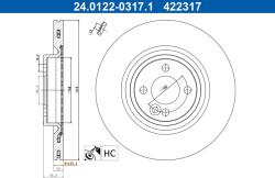 ATE Disc frana Mini, Clubman ATE 24.0122-0317.1 (24.0122-0317.1)