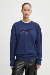 HUGO BOSS pamut melegítőfelső sötétkék, női, nyomott mintás, 50528579 - sötétkék XS