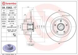 BREMBO Disc frana BREMBO 08. E962.17 (08.E962.17)