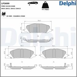 DELPHI Set placute frana DELPHI LP3699 (LP3699)