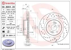 BREMBO Disc frana BREMBO 09.8904. 21 (09.8904.21)