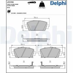DELPHI Set placute frana DELPHI LP3705 (LP3705)