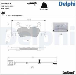 DELPHI Set placute frana DELPHI LP5063EV (LP5063EV)