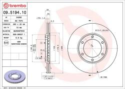 BREMBO Disc frana BREMBO 09.5194. 10 (09.5194.10)