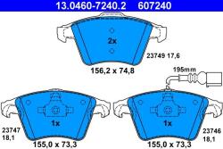 ATE Set placute frana ATE 13.0460-7240.2 (13.0460-7240.2)