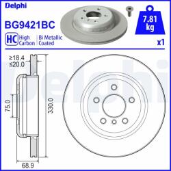 DELPHI Disc frana DELPHI BG9421BC (BG9421BC) - fixbox