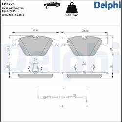 DELPHI Set placute frana DELPHI LP3721 (LP3721)