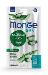 Monge MONGE Gift Skin Support, XS-XL, Somon și Aloe Vera, punguță recompense funcționale fără cereale câini, piele & blană, 45g