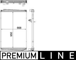 MAHLE Radiator, racire motor MAHLE CR 1149 000P (CR 1149 000P)