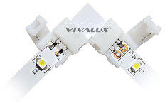 VIVALUX КОНЕКТОР ЗА LED ЛЕНТА VIVALUX ЪГЛОВ СВЪРЗВАЩ 8 и 10мм 12V 14x16x5мм 2бр (VIV003910)