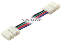 VIVALUX КОНЕКТОР ЗА LED ЛЕНТА RGB VIVALUX ЪГЛОВ МЕКА ВРЪЗКА 12V 10мм 14x16x5мм 2бр (VIV003906)