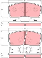 TRW Set placute frana TRW GDB886 (GDB886)