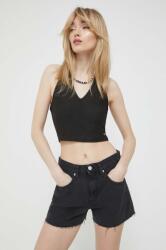 Tommy Jeans top női, fekete - fekete L - answear - 10 990 Ft