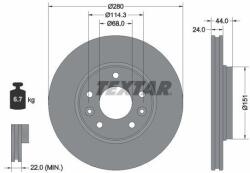 TEXTAR Disc frana TEXTAR 92346803 (92346803)