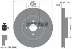 TEXTAR Disc frana TEXTAR 92146400 (92146400) - fixbox