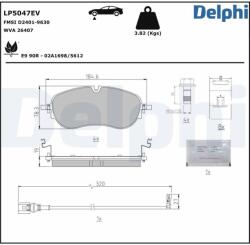 DELPHI Set placute frana DELPHI LP5047EV (LP5047EV)