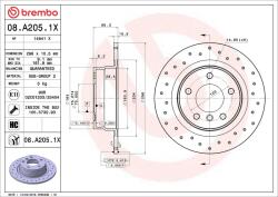 BREMBO Disc frana BREMBO 08. A205.1X (08.A205.1X)