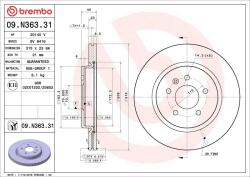 BREMBO Disc frana BREMBO 09. N363.31 (09.N363.31)