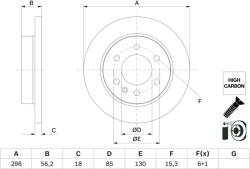 Bosch Disc frana BOSCH 0 986 479 H07 (0 986 479 H07) - fixbox