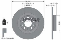 TEXTAR Disc frana TEXTAR 92351003 (92351003)