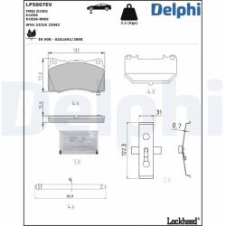 DELPHI Set placute frana DELPHI LP5007EV (LP5007EV)