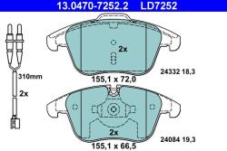 ATE Set placute frana ATE 13.0470-7252.2 (13.0470-7252.2)