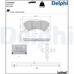 DELPHI Set placute frana DELPHI LP5060EV (LP5060EV)