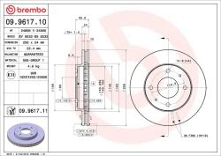 BREMBO Disc frana BREMBO 09.9617. 11 (09.9617.11)